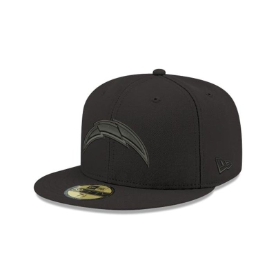 Sapca New Era Los Angeles Chargers NFL Black On Black 59FIFTY Fitted - Albastri